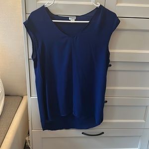 Royal blue capped sleeve JCrew shell